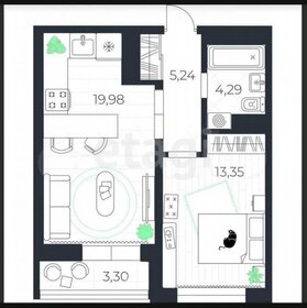 Квартира 41,9 м², 1-комнатная - изображение 1