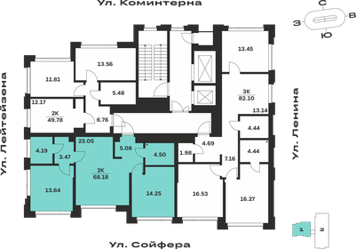 Квартира 68,2 м², 2-комнатная - изображение 2