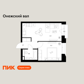 Квартира 37 м², 1-комнатная - изображение 1