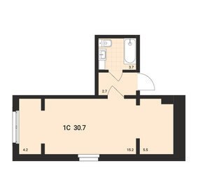 Квартира 30,7 м², 1-комнатная - изображение 1