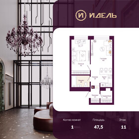 Квартира 47,5 м², 1-комнатная - изображение 1