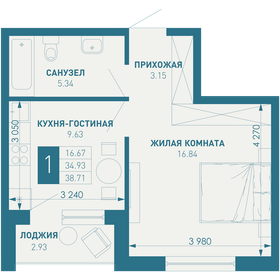 Квартира 37,9 м², 1-комнатная - изображение 1