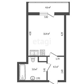 Квартира 26,7 м², студия - изображение 1