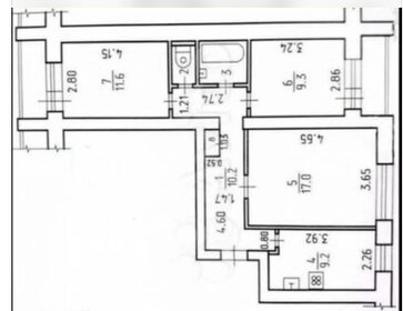 Квартира 59 м², 3-комнатная - изображение 3