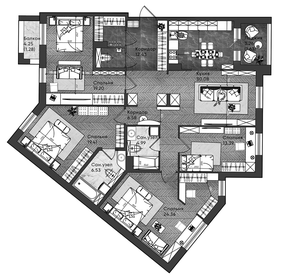 Квартира 143 м², 5-комнатная - изображение 1