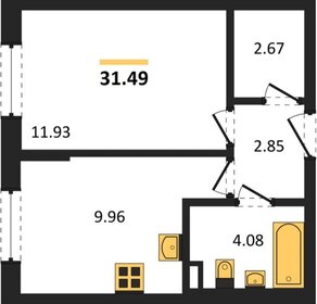 Квартира 31 м², 1-комнатная - изображение 3