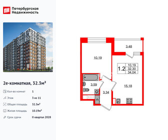 Квартира 32,3 м², 1-комнатная - изображение 1