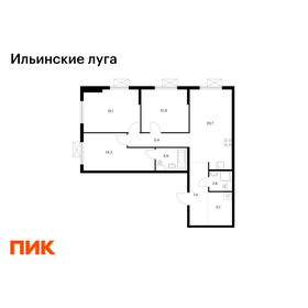 Квартира 87,3 м², 3-комнатная - изображение 1