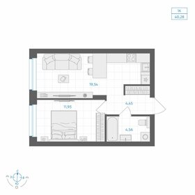 Квартира 40,3 м², 1-комнатная - изображение 1