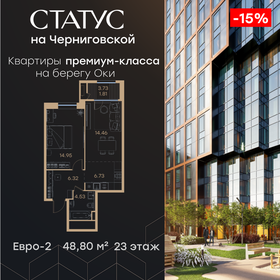 Квартира 48,8 м², 1-комнатная - изображение 1