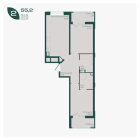 Квартира 55,2 м², 2-комнатная - изображение 1