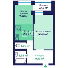 Квартира 41,6 м², 2-комнатная - изображение 2