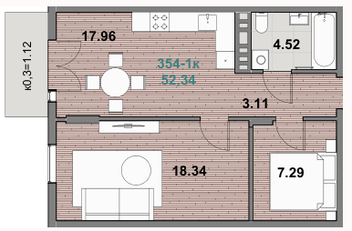 55,3 м², 1-комнатная квартира 22 120 000 ₽ - изображение 89