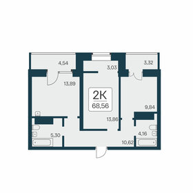 Квартира 68,2 м², 2-комнатная - изображение 1