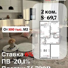 Квартира 61,6 м², 2-комнатная - изображение 3
