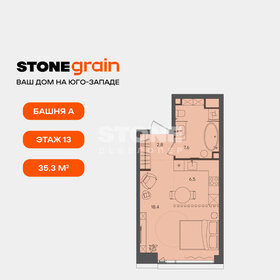 Квартира 35,3 м², 1-комнатная - изображение 1