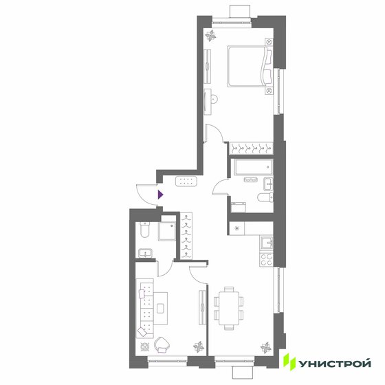 66 м², 3-комнатная квартира 6 990 000 ₽ - изображение 96