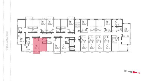 Квартира 36,4 м², 1-комнатная - изображение 3