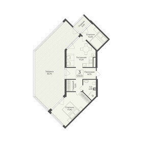 Квартира 123,5 м², 3-комнатные - изображение 1
