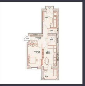 Квартира 56,3 м², 2-комнатная - изображение 1