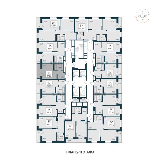 37,2 м², квартира-студия 5 800 000 ₽ - изображение 47