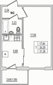 Квартира 31,4 м², 1-комнатная - изображение 1