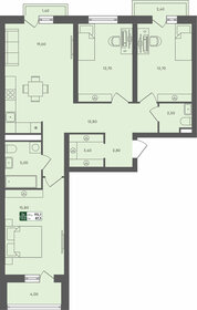 Квартира 95,1 м², 3-комнатная - изображение 1