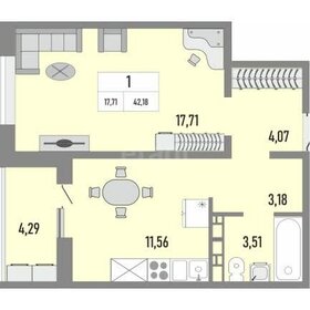 Квартира 42,2 м², 1-комнатная - изображение 1