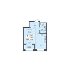 Квартира 33,4 м², 1-комнатная - изображение 1