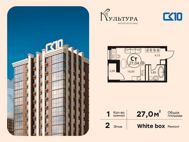 Квартира 27 м², студия - изображение 1
