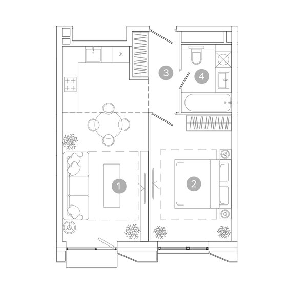 35 м², 1-комнатная квартира 14 299 000 ₽ - изображение 116