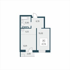 Квартира 47,8 м², 2-комнатная - изображение 1