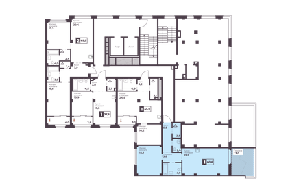 Квартира 60,6 м², 1-комнатная - изображение 2