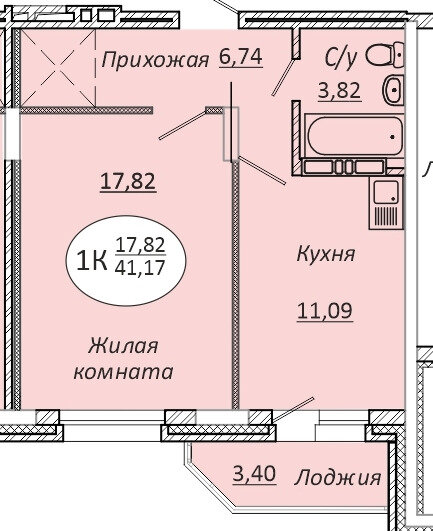39,8 м², 1-комнатная квартира 6 370 000 ₽ - изображение 38