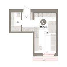 Квартира 30,5 м², студия - изображение 3
