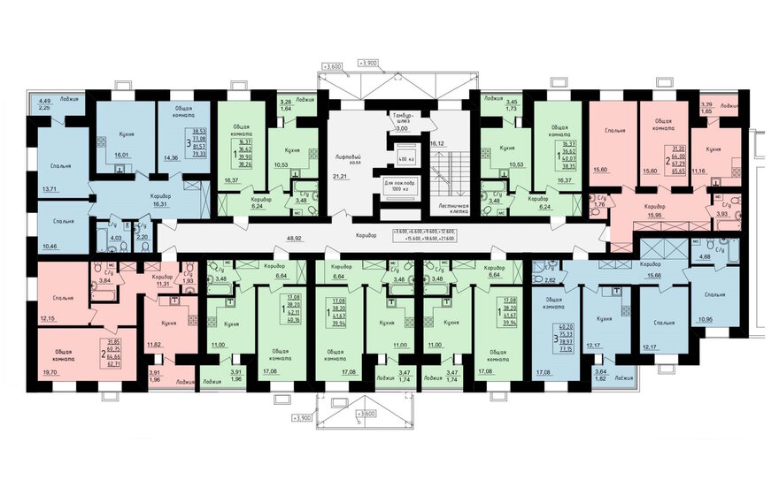 53 м², 3-комнатная квартира 2 990 000 ₽ - изображение 50