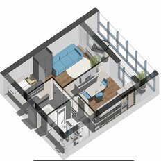 Квартира 41,6 м², 1-комнатная - изображение 3