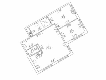 Квартира 52,4 м², 2-комнатные - изображение 1