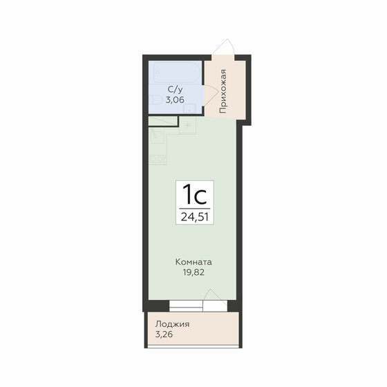 36,5 м², 1-комнатная квартира 3 200 000 ₽ - изображение 83