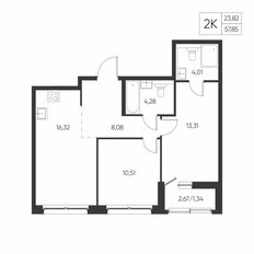 Квартира 57,9 м², 2-комнатная - изображение 2
