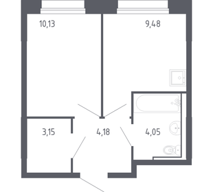 Квартира 31 м², 1-комнатная - изображение 1