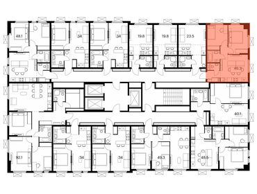 Квартира 45,6 м², 2-комнатная - изображение 2