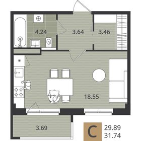 Квартира 30,2 м², студия - изображение 1
