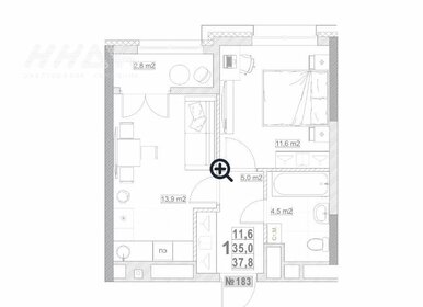Квартира 37,8 м², 1-комнатная - изображение 1