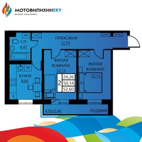 Квартира 52,6 м², 2-комнатная - изображение 1