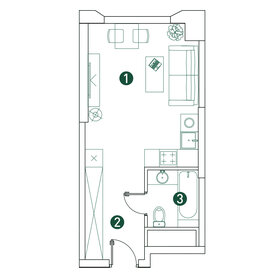 Квартира 28,1 м², студия - изображение 2