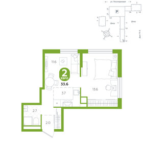 Квартира 33,6 м², 1-комнатная - изображение 1