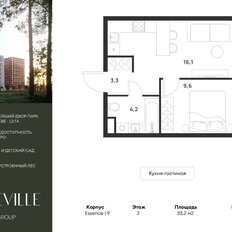 Квартира 33,2 м², 1-комнатная - изображение 5