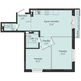 Квартира 53,8 м², 2-комнатная - изображение 1