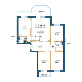 Квартира 93 м², 4-комнатная - изображение 1